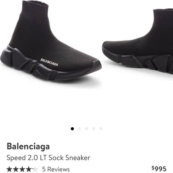 Balenciaga Sock Shoe Black on Black - Picture 2 of 12